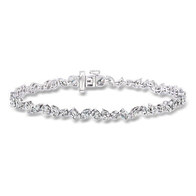 5.00 ct. t.w. Multi-Shaped Lab-Grown Diamond Bracelet in 14kt White Gold