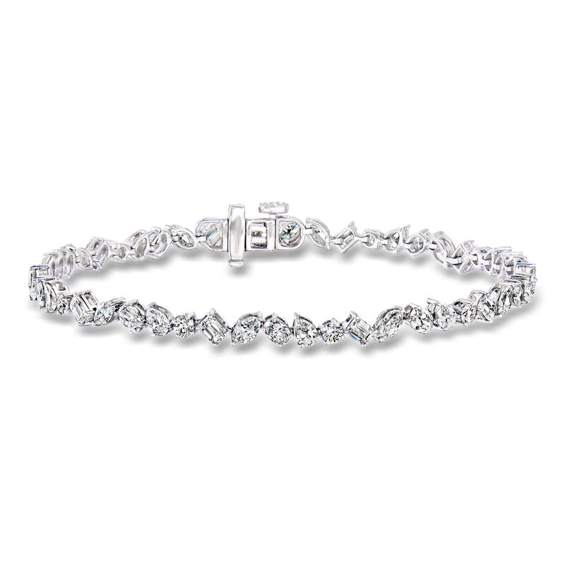 5.00 ct. t.w. Multi-Shaped Lab-Grown Diamond Bracelet in 14kt White Gold image number 0