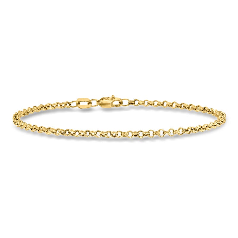 14kt Yellow Gold Rolo-Link Bracelet. 7" image number 0