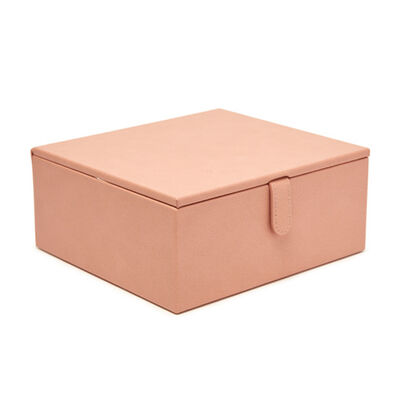 Brouk & Co. &quot;Jodi&quot; Blush Faux Leather Three-Tray Jewelry Box