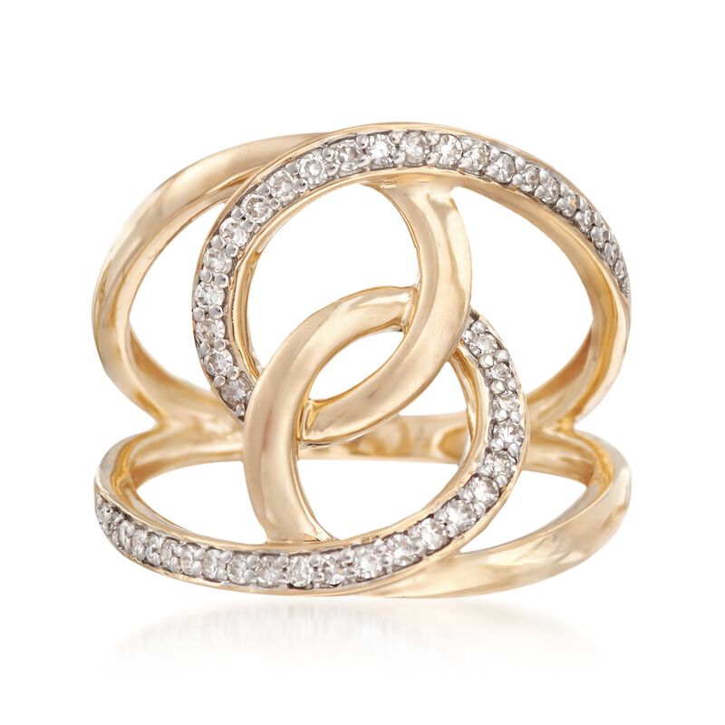 .24 ct. t.w. Diamond Interlocking Loop Ring in 14kt Yellow Gold image number 0