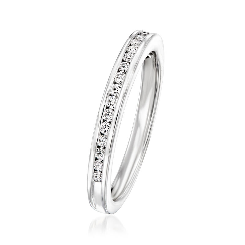 Gabriel Designs .25 ct. t.w. Diamond Wedding Band in 14kt White Gold image number 2
