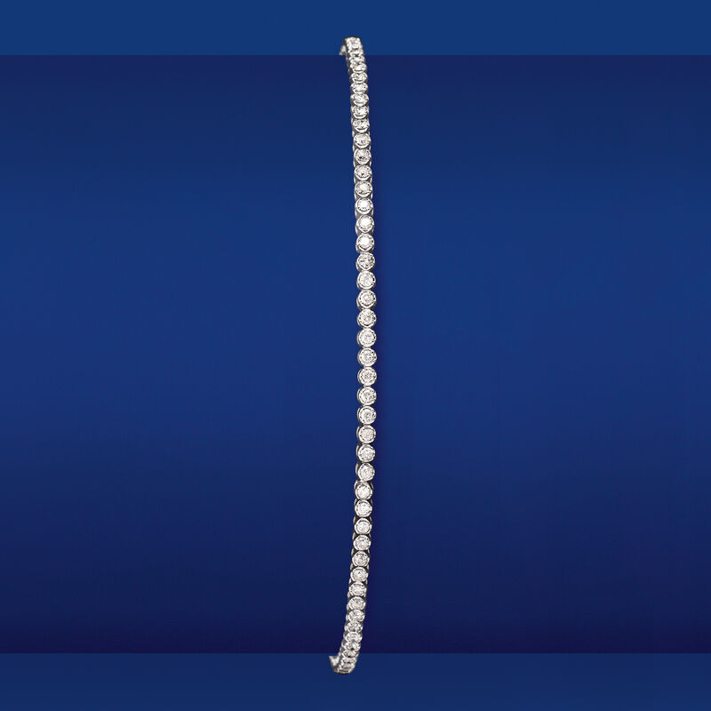 1.00 ct. t.w. Diamond Tennis Bracelet in 14kt White Gold. 7&quot; image number 2