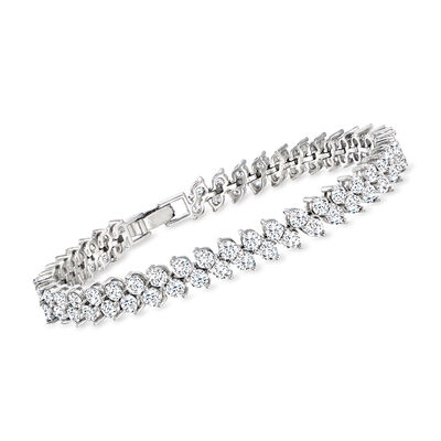 10.00 ct. t.w. CZ Tennis Bracelet in Sterling Silver