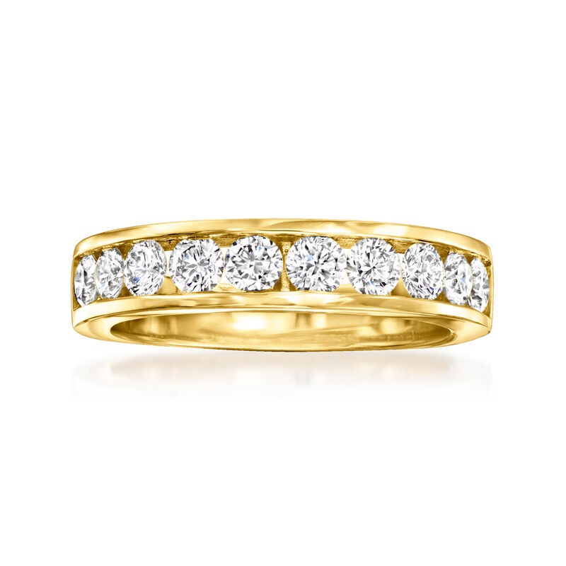 1.00 ct. t.w. Channel-Set Lab-Grown Diamond Ring in 14kt Yellow Gold. Size 7 image number 0
