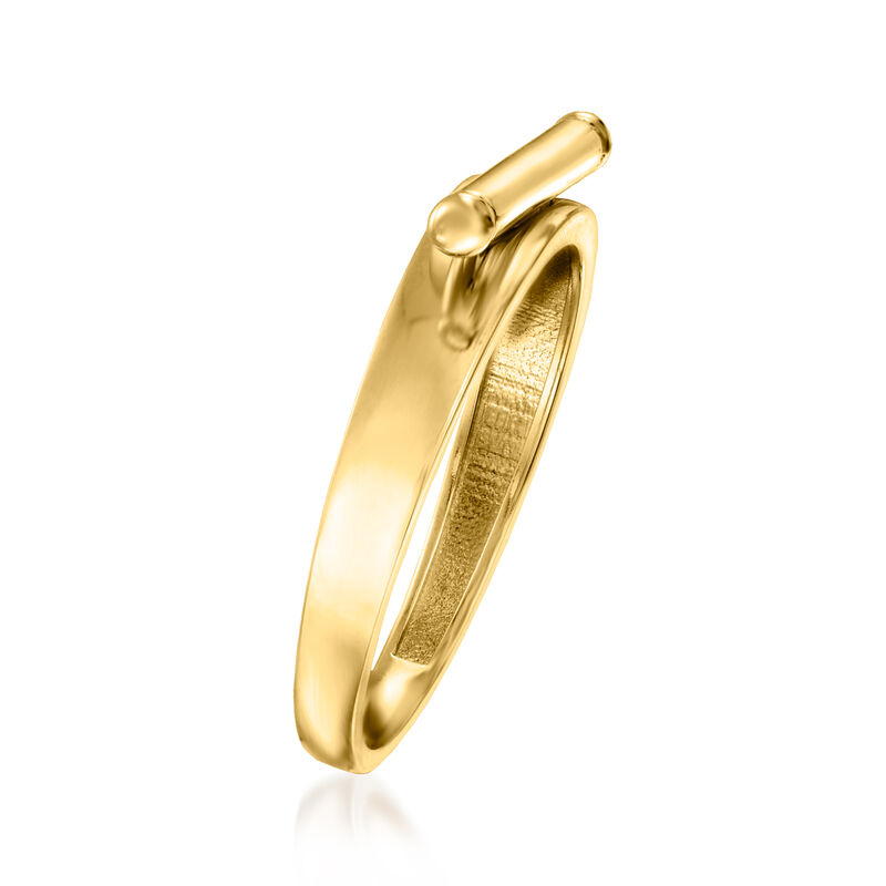 14kt Yellow Gold Horizontal Rod Ring image number 2