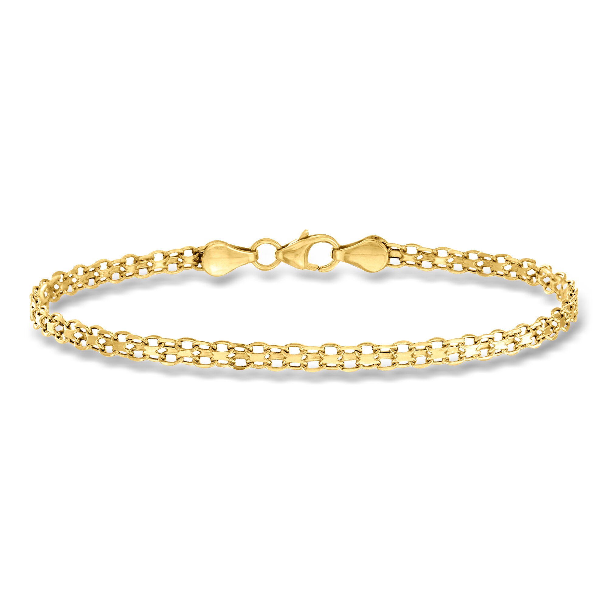 Italian 14kt Yellow Gold Bismark-Link Bracelet | Ross Simons