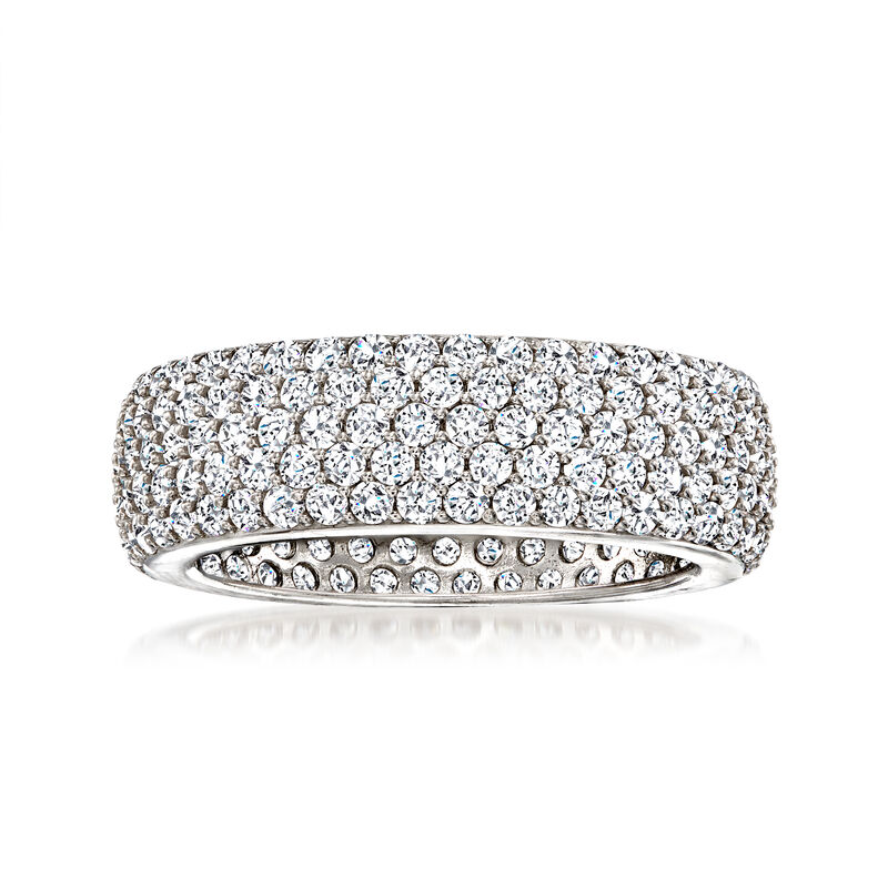 3.25 ct. t.w. CZ Eternity Band in Sterling Silver image number 0