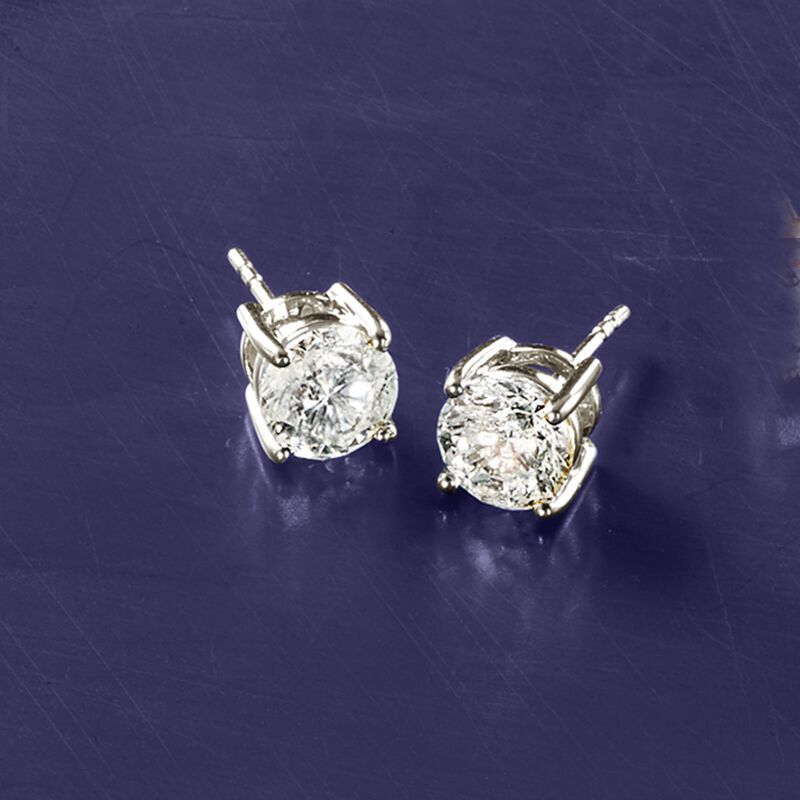 .50 ct. t.w. Diamond Stud Earrings in 14kt White Gold image number 2