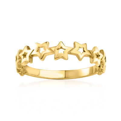 10kt Yellow Gold Stars Ring