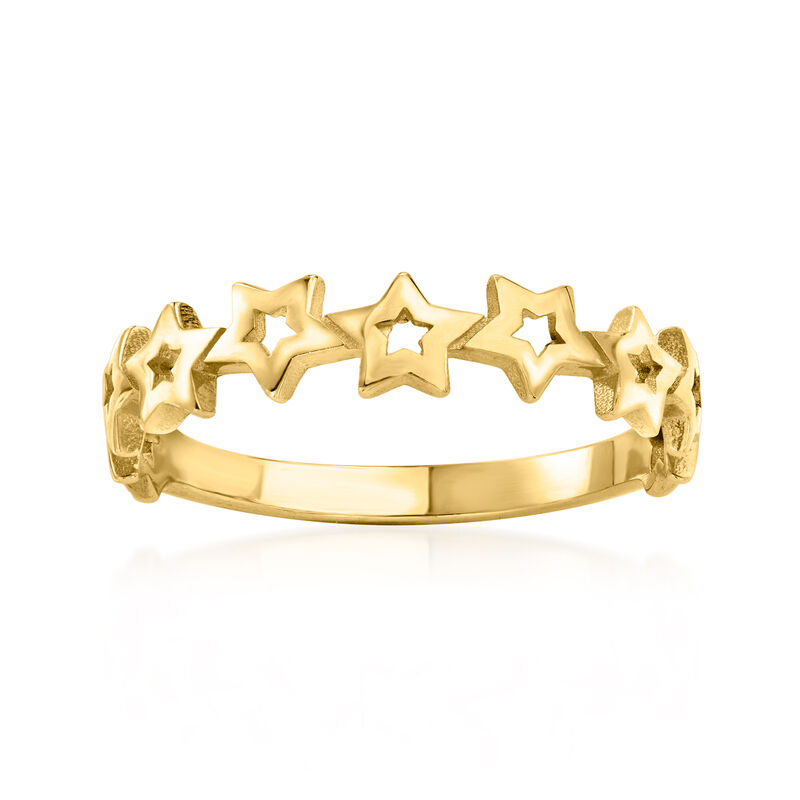 10kt Yellow Gold Stars Ring image number 0