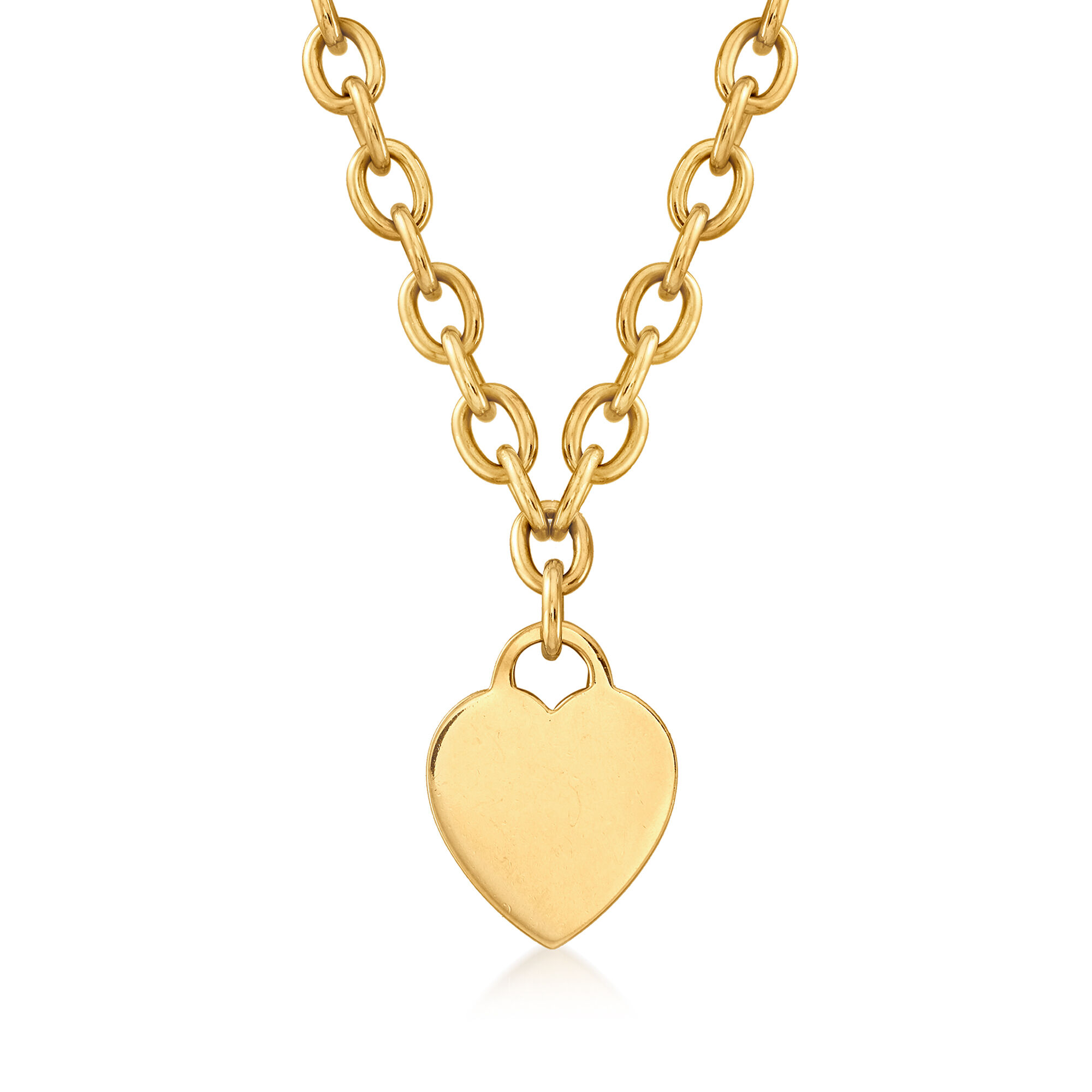 C. 1990 Vintage Tiffany Jewelry 18kt Yellow Gold Heart Tag