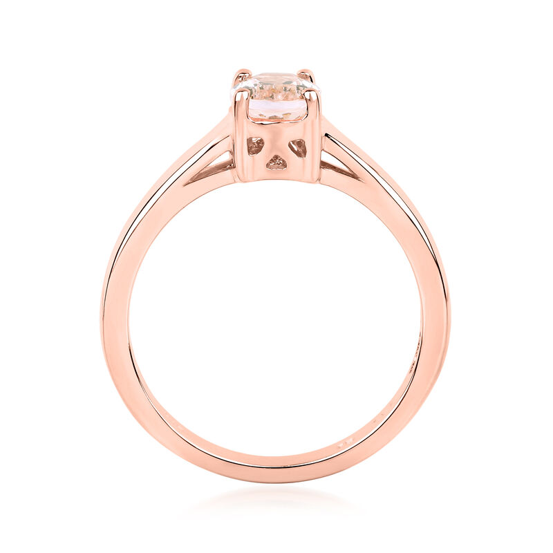.50 Carat Morganite Ring in 18kt Rose Gold Over Sterling image number 2