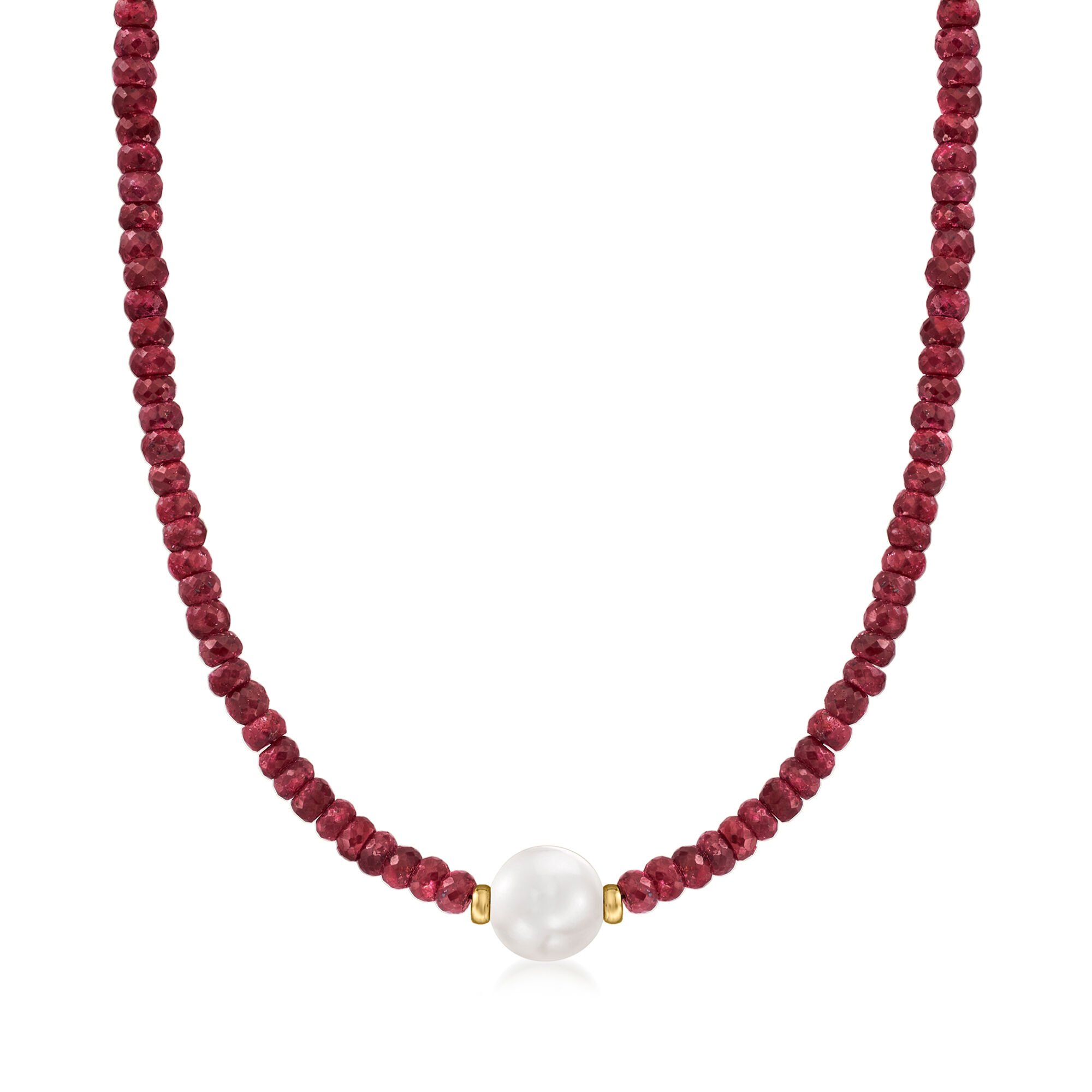 Ruby beaded necklace on sale