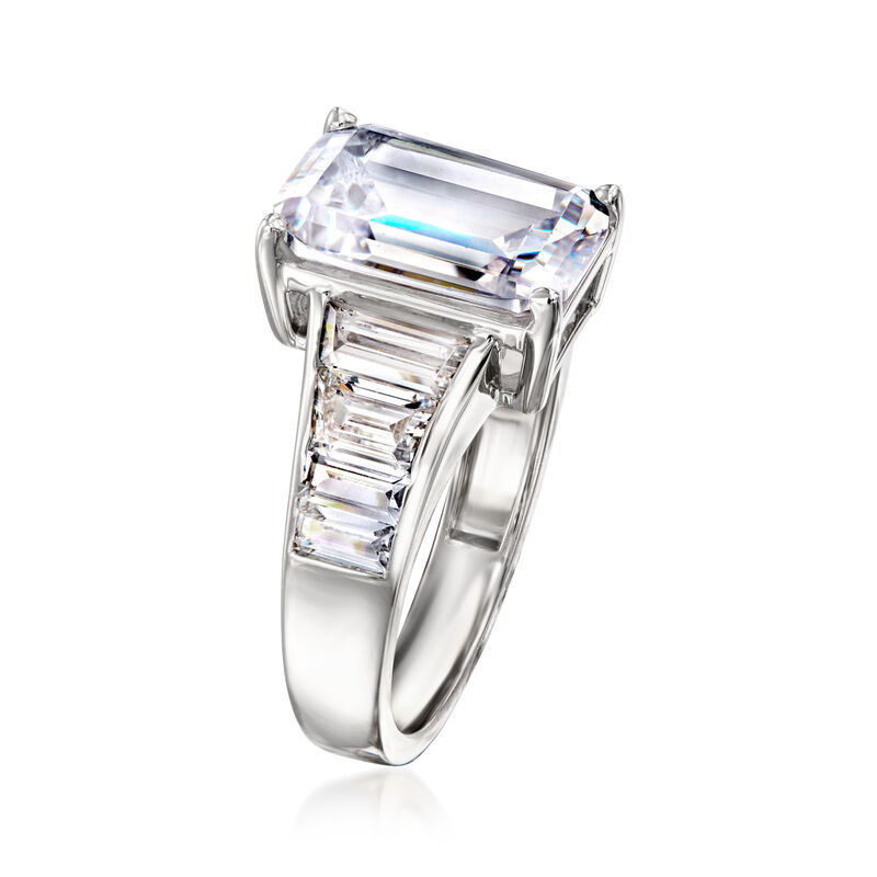 5.80 ct. t.w. CZ Ring in Sterling Silver image number 2