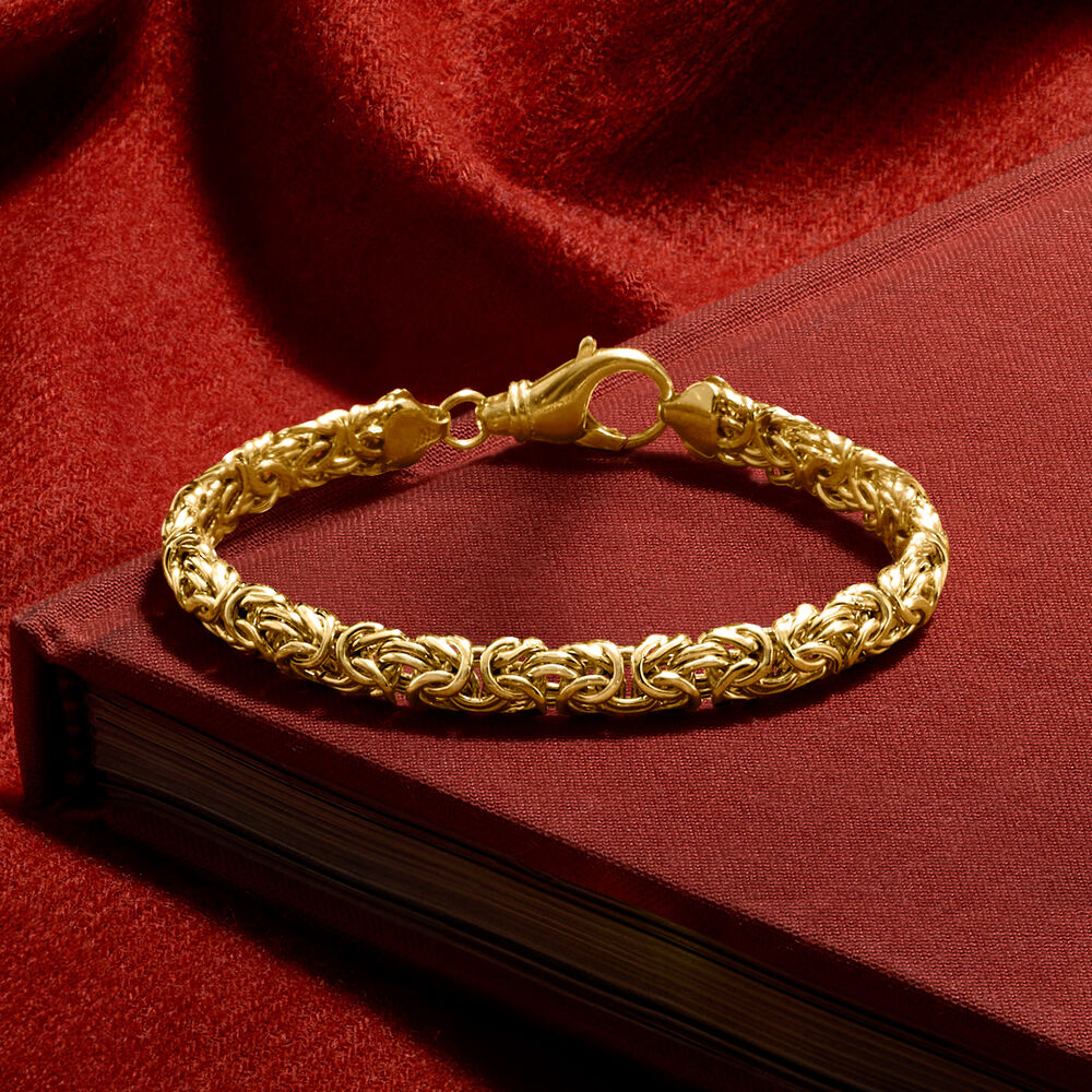 18kt Gold Over Sterling Small Byzantine Bracelet