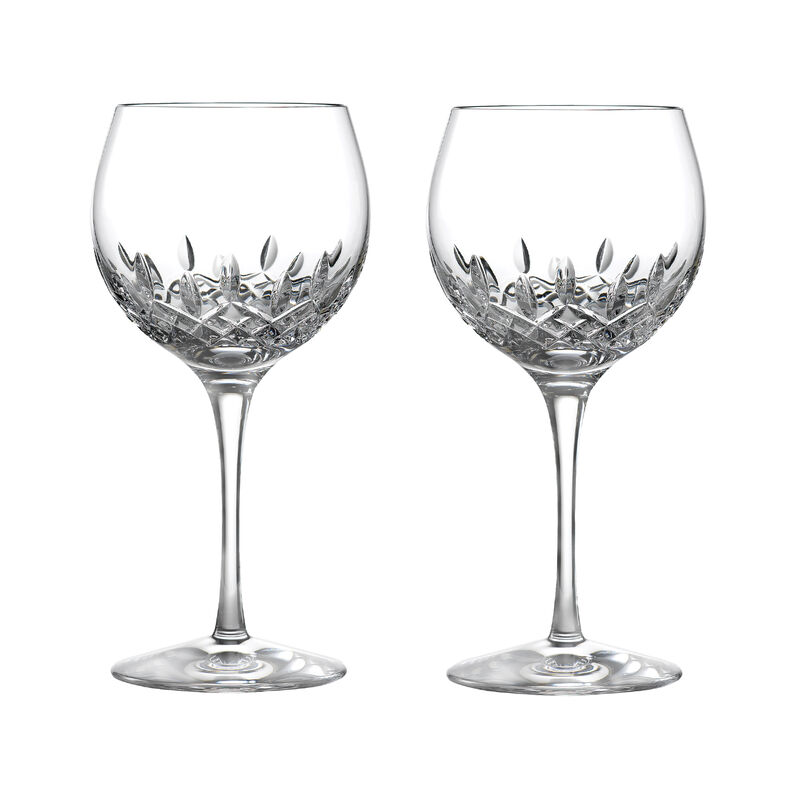 Waterford Crystal &quot;Lismore Essence&quot; Set of 2 Balloon Wine Glasses image number 0