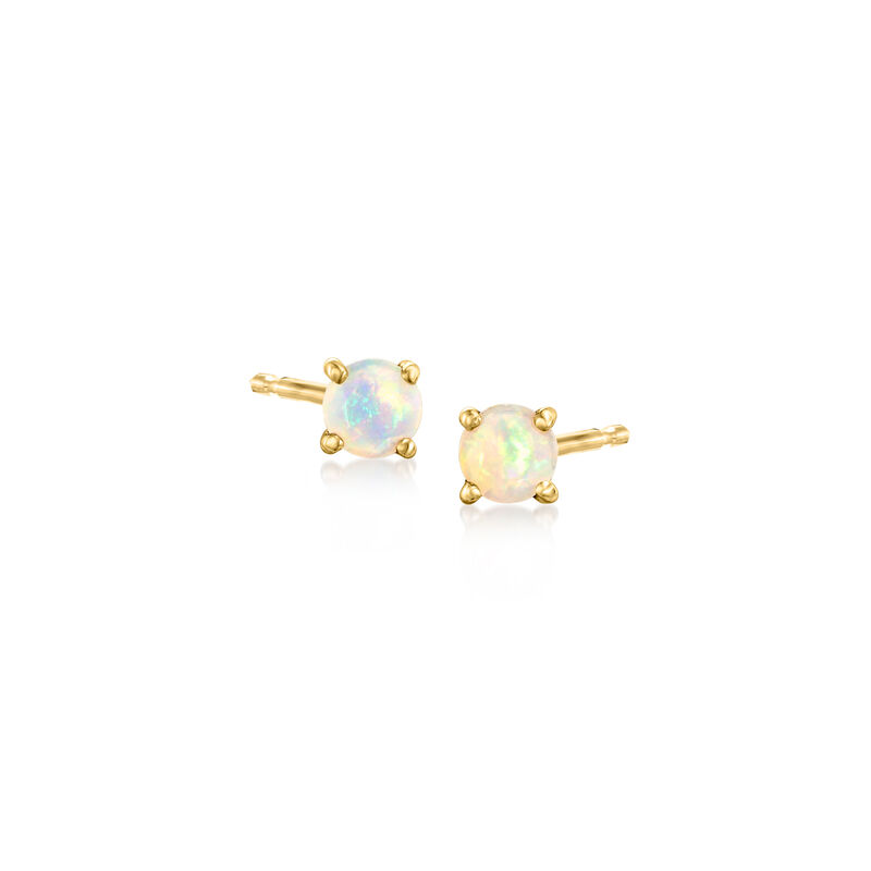 Opal Stud Earrings in 14kt Yellow Gold image number 0