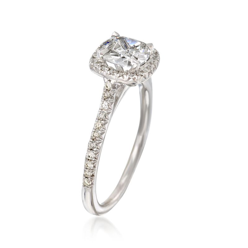 Henri Daussi 1.18 ct. t.w. Certified Diamond Engagement Ring in 18kt White Gold image number 2