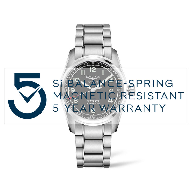 Longines Spirit Men's 40mm Automatic Stainless Steel Watch image number 2