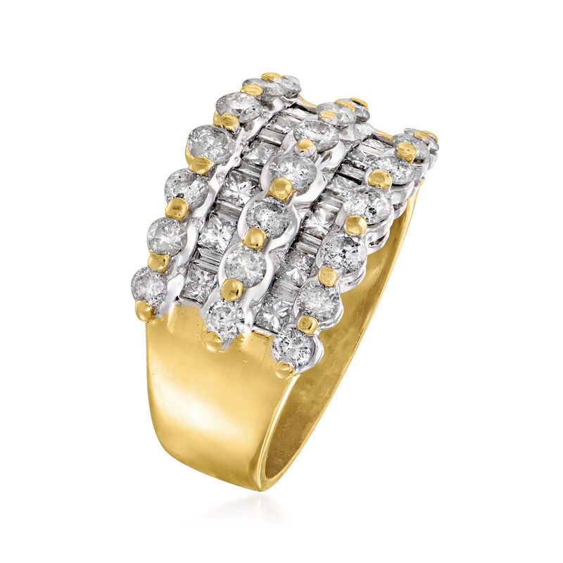 C. 2000 Vintage 1.85 ct. t.w. Diamond Ring in 14kt Yellow Gold. Size 8 image number 2