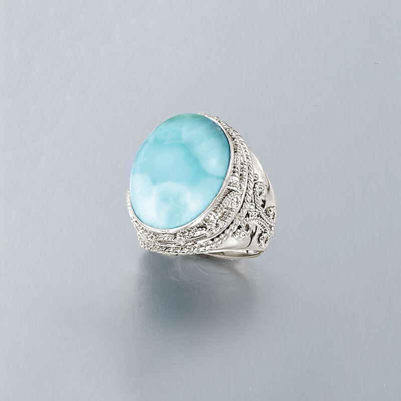 Larimar Ring in Sterling Silver image number 4
