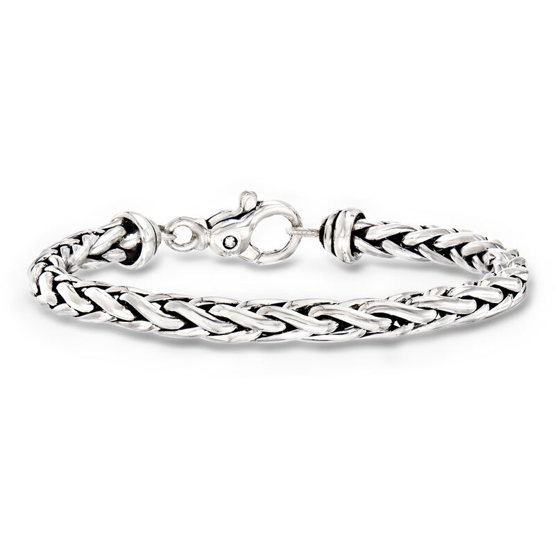 Zina Sterling Silver Wheat-Chain Bracelet. 7.5" image number 0