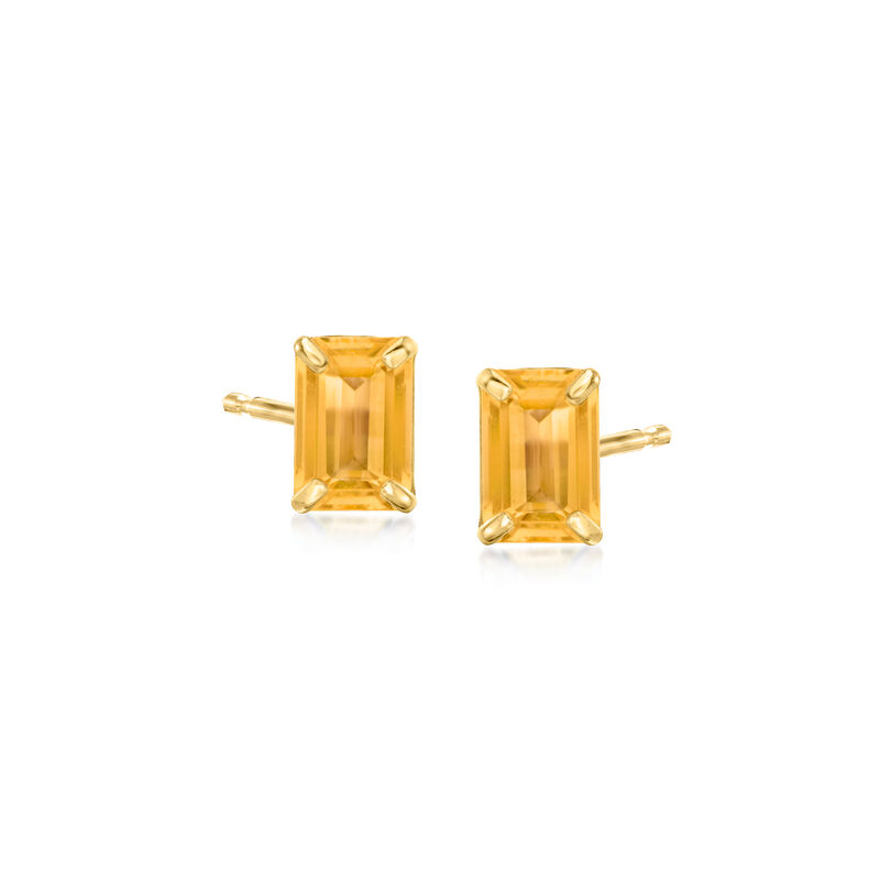 1.60 ct. t.w. Citrine Stud Earrings in 14kt Yellow Gold image number 0