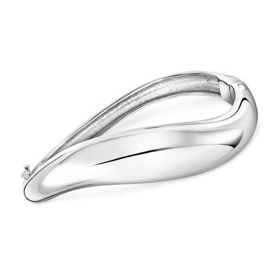 Sterling Silver Sculptural Bangle Bracelet