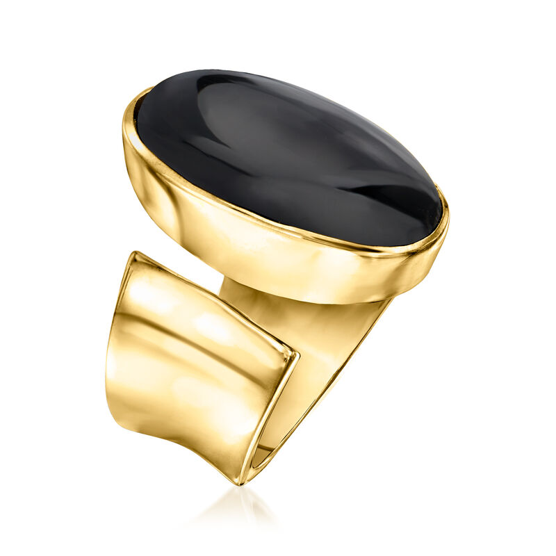 Onyx Wrap Ring in 18kt Gold Over Sterling image number 2