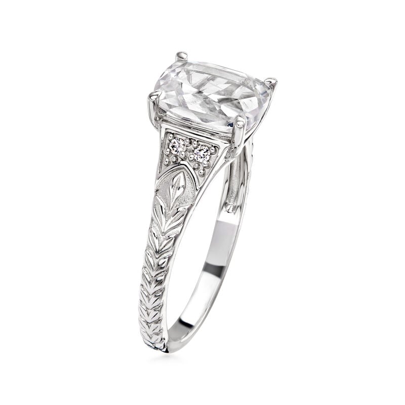 2.76 ct. t.w. Lab-Grown White Sapphire Ring in Sterling Silver image number 2