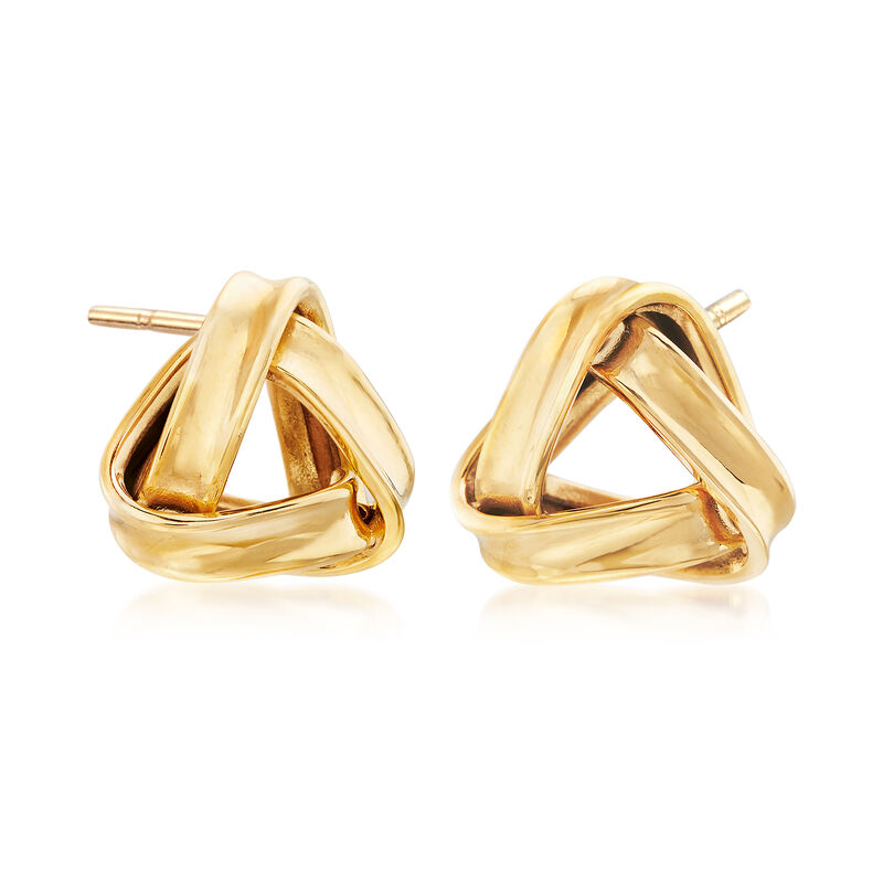 22kt Yellow Gold Knot Earrings image number 2