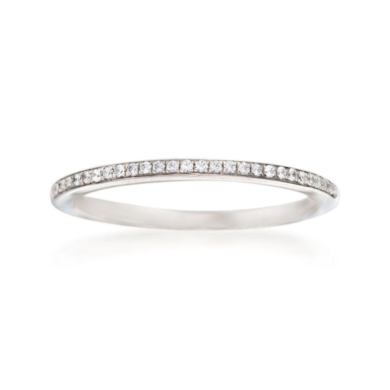 Simon G. .10 ct. t.w. Diamond Wedding Ring in 18kt White Gold image number 0
