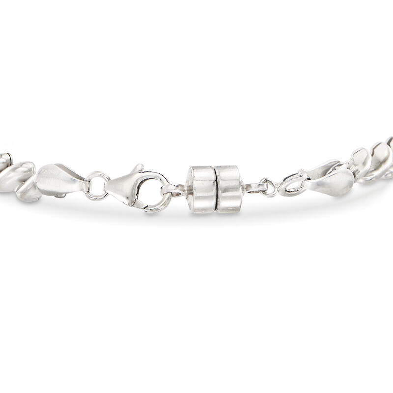 Italian Sterling Silver Magnetic Clasp Converter image number 2