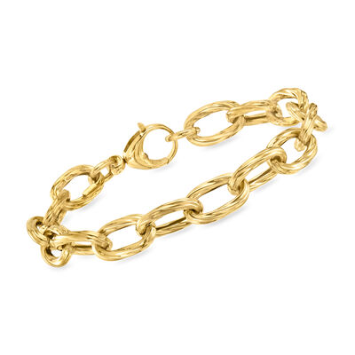Italian 18kt Yellow Gold Cable-Chain Bracelet