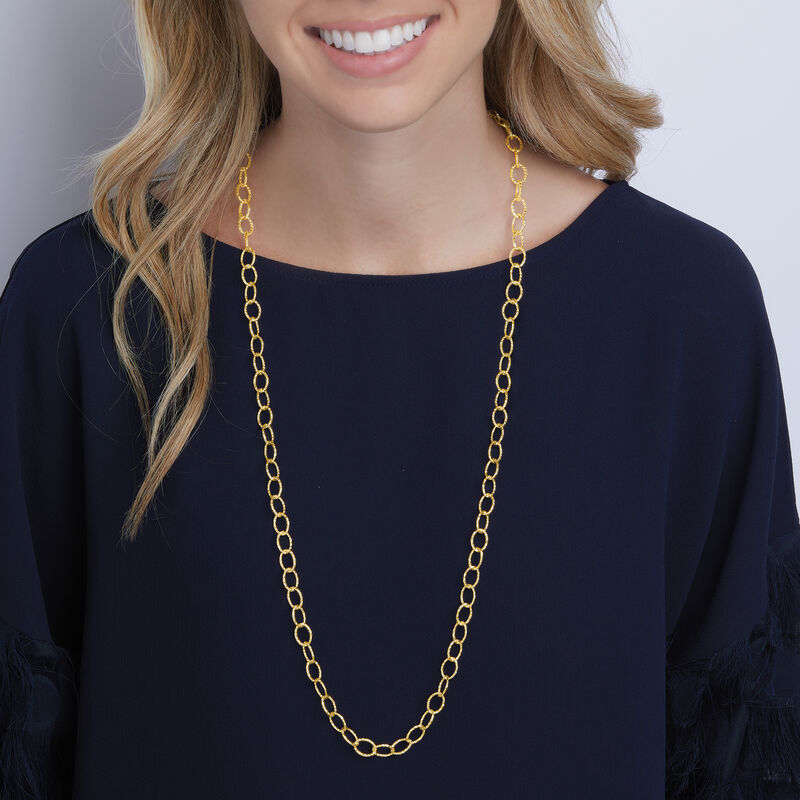 Italian 14kt Yellow Gold Cable-Link Necklace image number 4