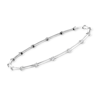.25 ct. t.w. Diamond Bezel Bangle Bracelet in Sterling Silver