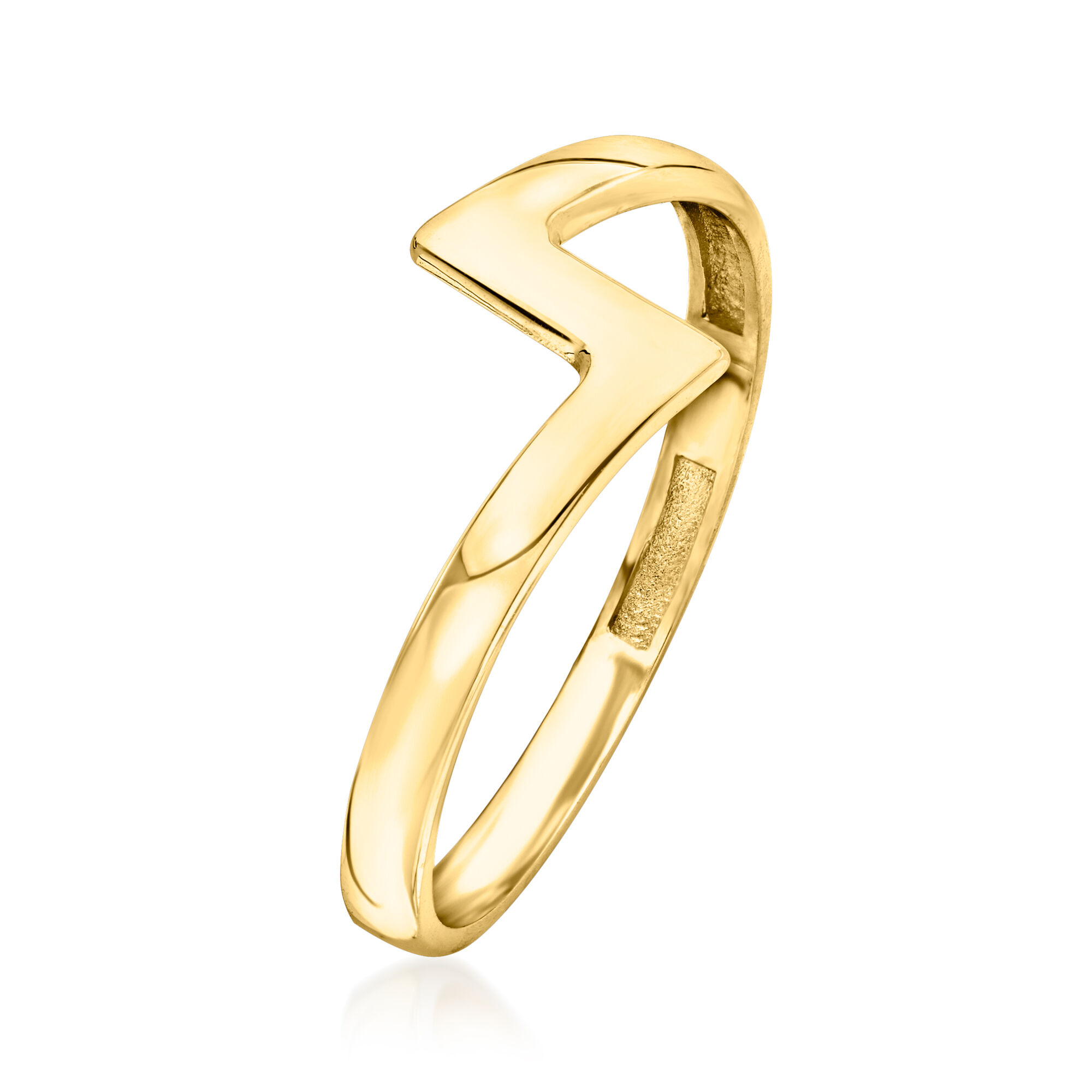 10kt Yellow Gold Zigzag Ring | Ross Simons