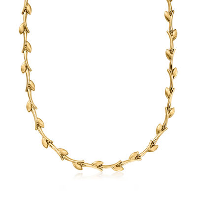 C. 1990 Vintage 14kt Yellow Gold Vine Necklace