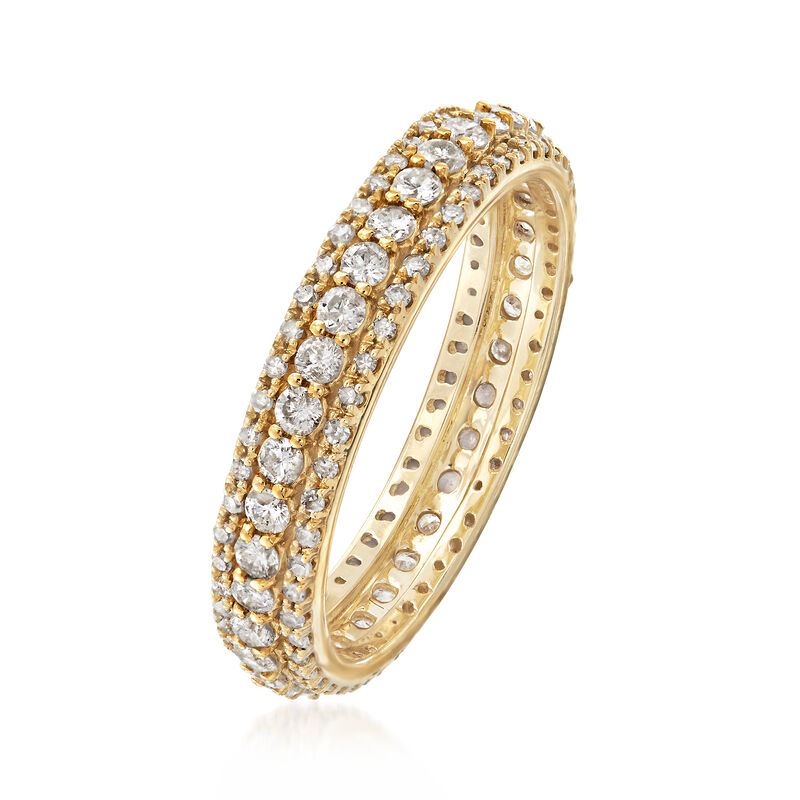 1.00 ct. t.w. Diamond Multi-Row Eternity Band in 14kt Yellow Gold image number 2