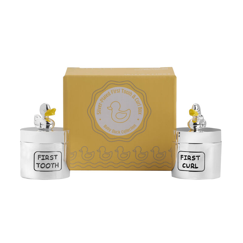 Wallace 2-pc. First Tooth and First Curl Baby Duck Keepsake Box Set  image number 3
