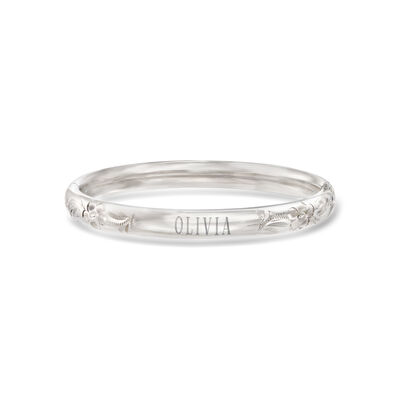 Baby's Sterling Silver Personalized Bangle Bracelet