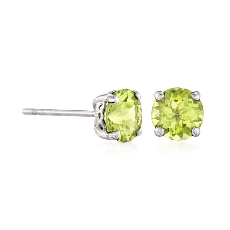 1.80 ct. t.w. Peridot Stud Earrings in 14kt White Gold image number 2