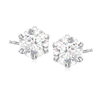 5.00 ct. t.w. Moissanite Stud Earrings in Sterling Silver