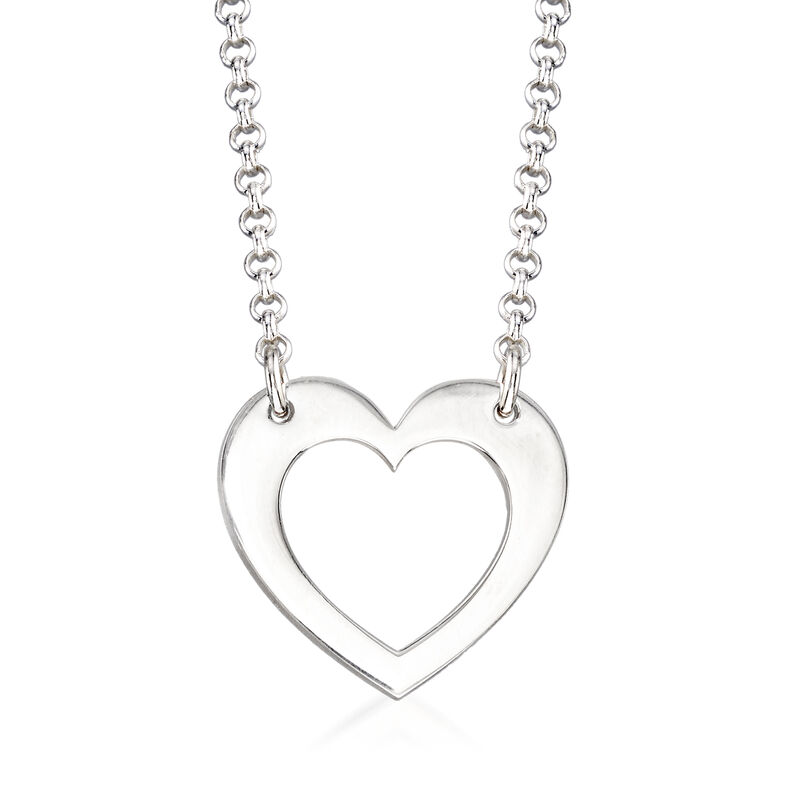 Sterling Silver Jewelry Set: Three Generations Heart Necklaces image number 2