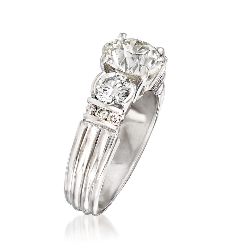 Majestic Collection 3.70 ct. t.w. Diamond Ring in 18kt White Gold image number 2