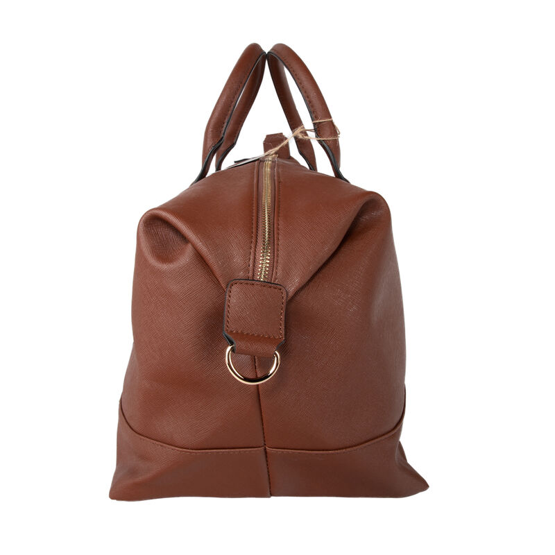 Brouk & Co. &quot;Alexa&quot; Faux Chestnut Leather Duffel Bag image number 2