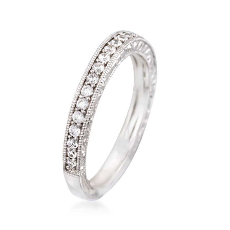 Gabriel Designs .37 ct. t.w. Diamond Wedding Band in 14kt White Gold image number 1