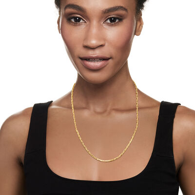 Italian 18kt Yellow Gold Square Byzantine Necklace