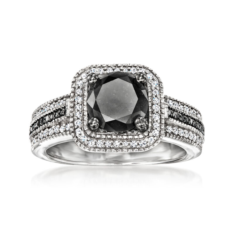2.00 ct. t.w. Black and White Diamond Ring in Sterling Silver image number 0